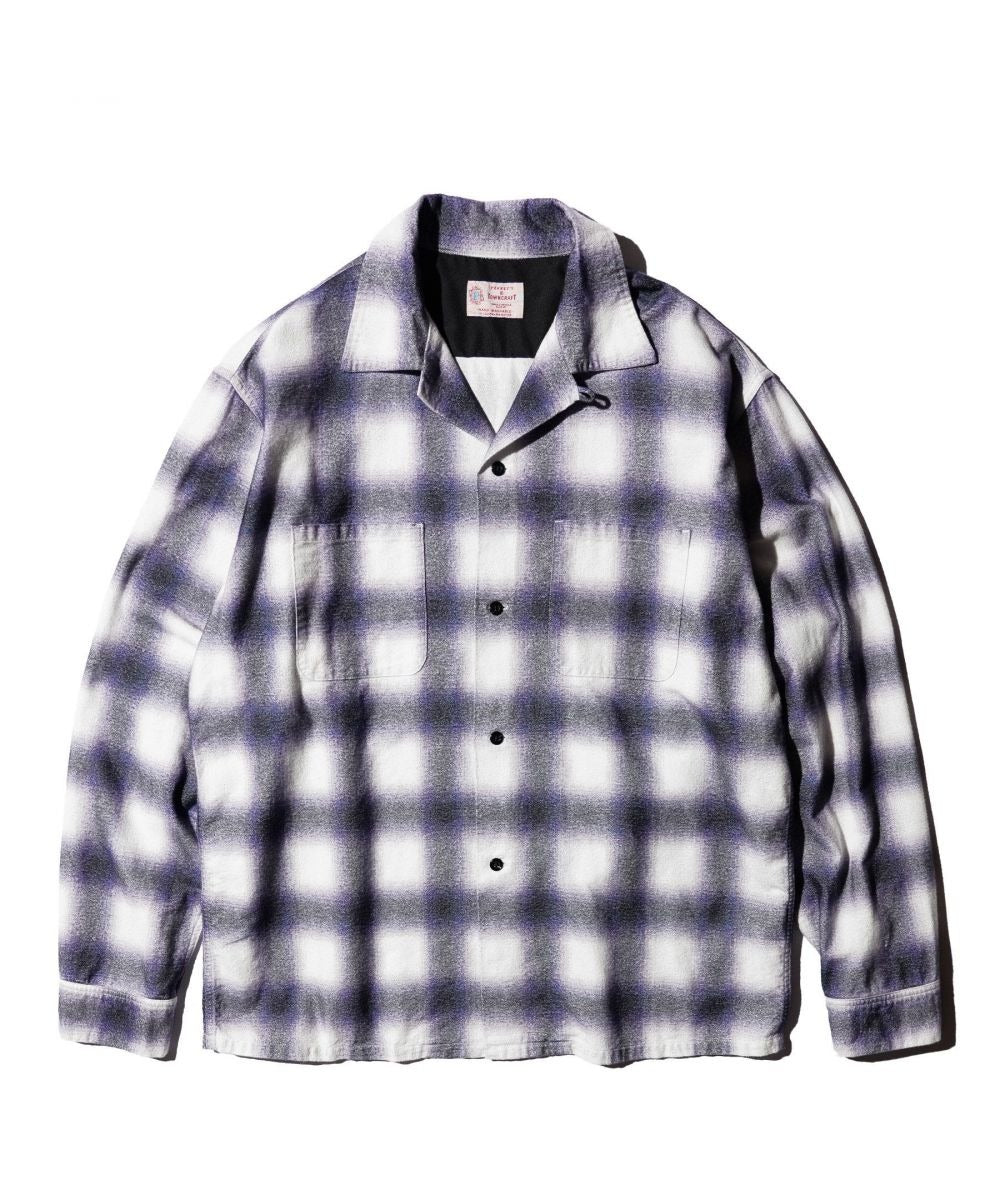 TOWNCRAFT PRINTED COTTON NEL OMBRE CHECK SHIRT 新作 プリント コットンネル オンブレチェックシャツ