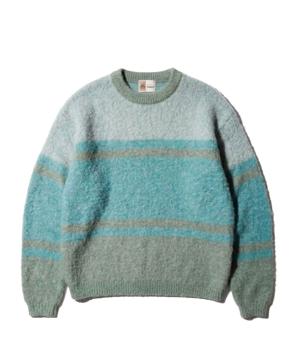 TOWNCRAFT MOHAIR SHAGGY JACQUARD CREW SWEATER 新作 モヘア シャギー ジャガード クルーセーター