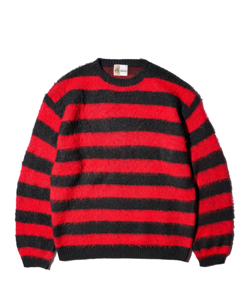 TOWNCRAFT MOHAIR SHAGGY BORDER CREW SWEATER 新作 モヘア シャギー ボーダー クルーセーター