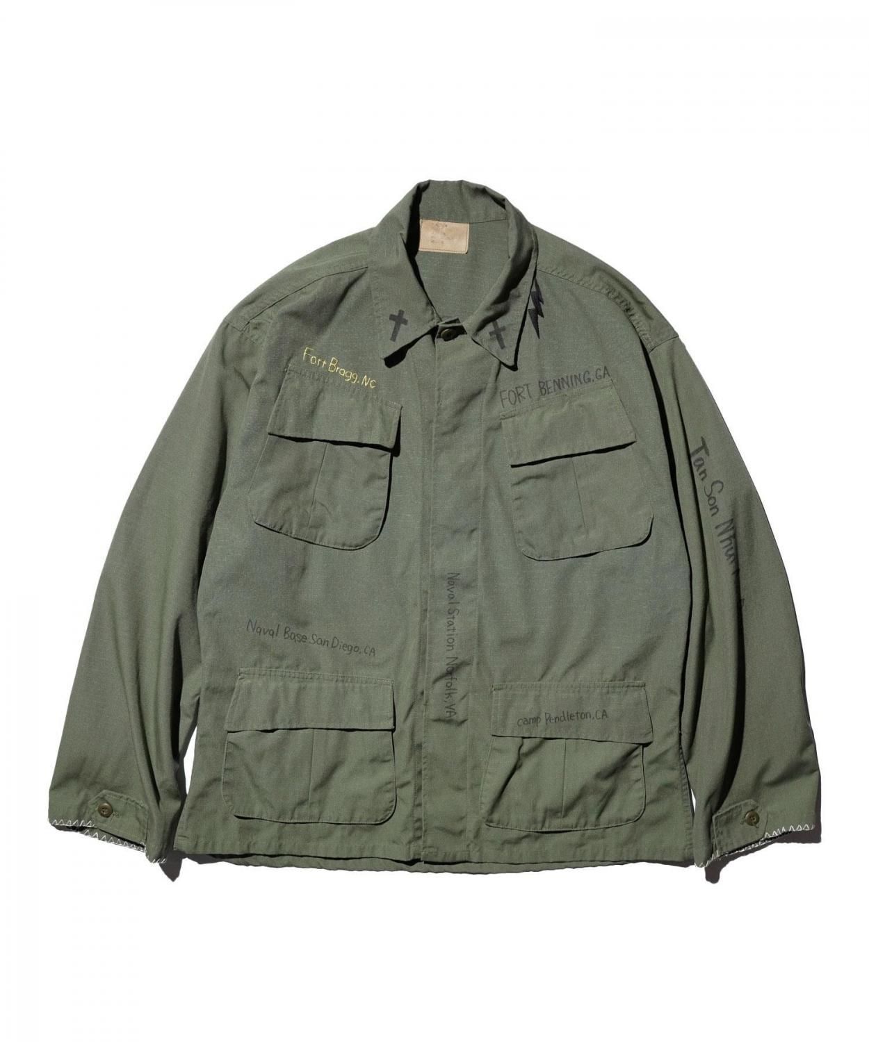 THRIFTY LOOK DOODLE US MADE FATIGUE JACKET 5TH 新作 手刺繍 ジャングルファティーグジャケット