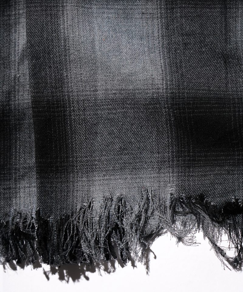 TOWNCRAFT ONE IN THE WORLD LOOP COLLAR BLACK-OMBRE FLANNEL SHIRT ディテール