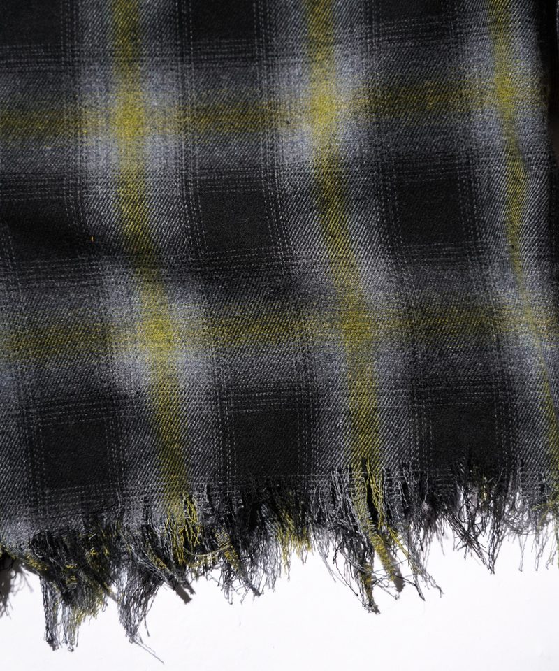 TOWNCRAFT ONE IN THE WORLD LOOP COLLAR W-FLAP 50S OMBRE FLANNEL SHIRT ディテール
