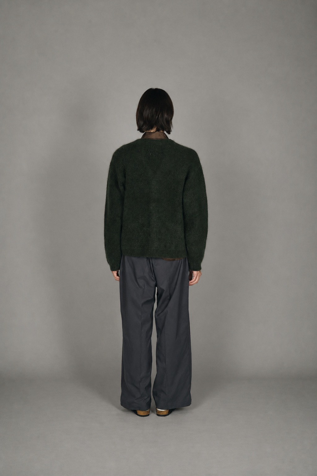 TOWNCRAFT Mohair Shaggy Cardigan